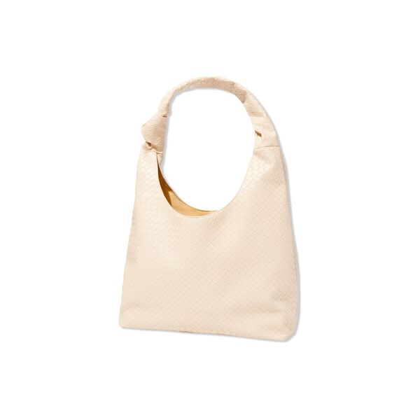 ULTA Cream Woven Knot Tote NWT - Picture 2 of 4